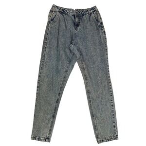 Noisy May NMMEGAN Acid Wash High Waisted Relaxed Mom Jeans Blue 29/30